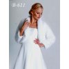Velurové svatební bolerko - ivory: B-611, vel. L/XL