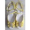 Saténové svatební boty s ozdobnou přezkou - banánově žluté