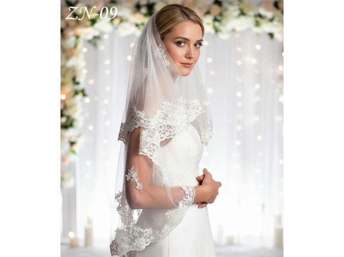 ZN-09 svadobny zavoj s cipkou