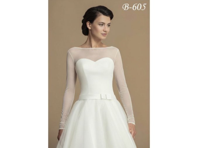 B-605 svadobne bolerko s dlhym rukavom