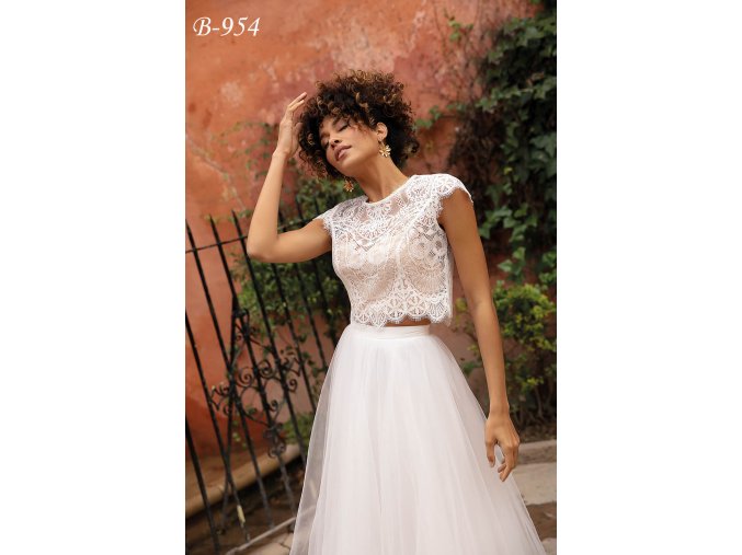 B-954 svadobne bolerko cipkovane