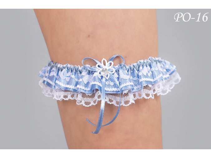 PO-16 modrý podväzok pre nevestu