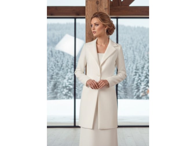 BF-237 smotanový svadobný kožúšok