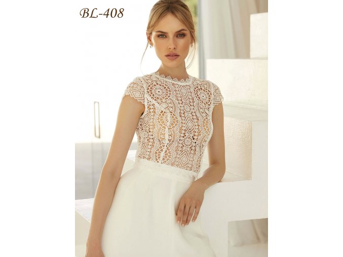 BL-408 svadobne bolerko cipkovane