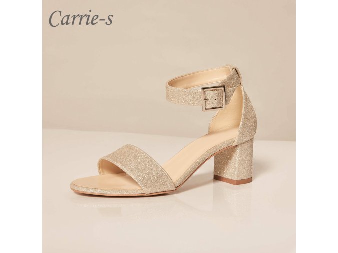 Carrie S zlaté sandále spoločenské