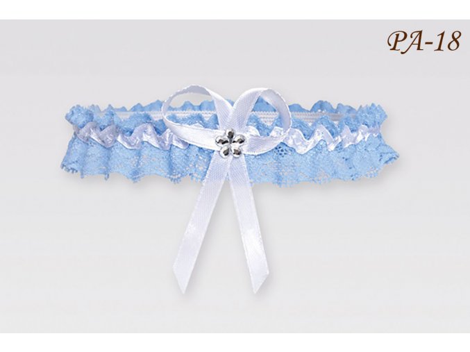 PA-18 modry podvazok pre nevestu
