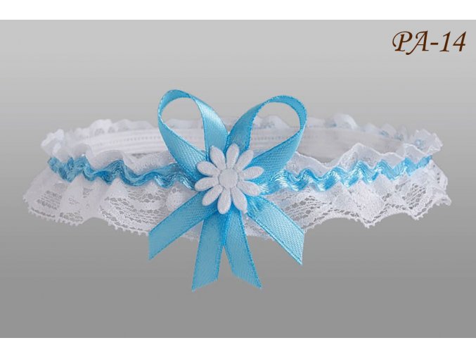 PA-14 modrý podväzok pre nevestu