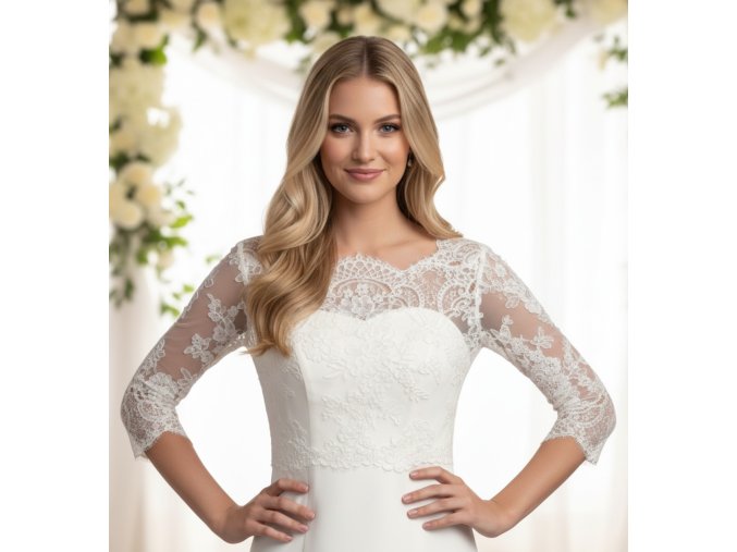 BNK-28 svadobne bolerko cipkovane