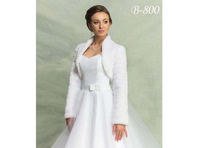 B-800 biele bolerko na šaty
