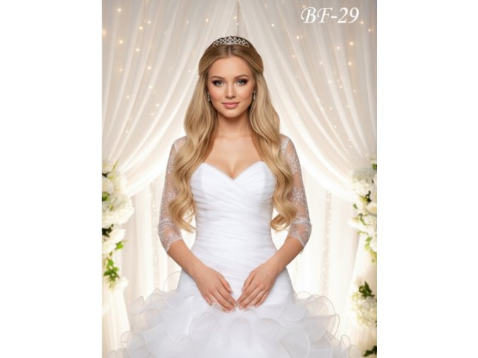 BF-29 cipkovane bolerko na svadobne saty