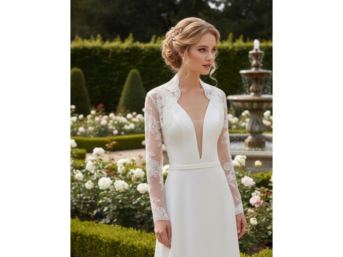 BD-100 svadobne bolerko cipkovane