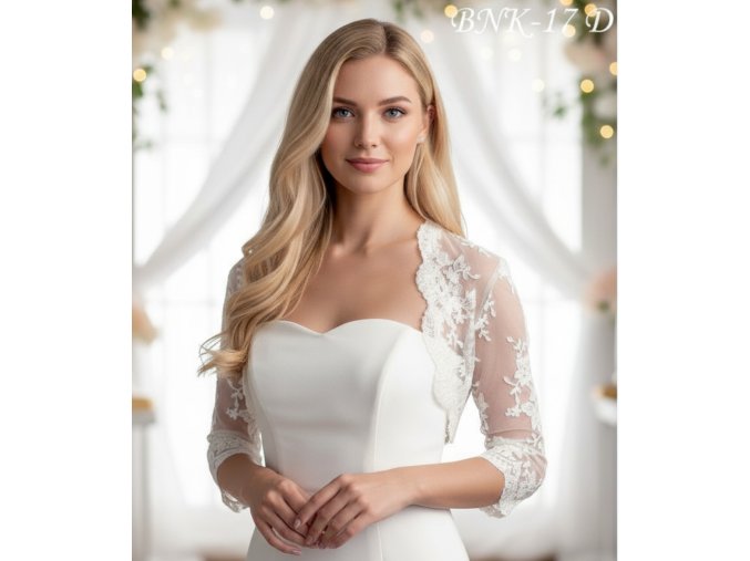 BNK-17D svadobne bolerko cipkovane