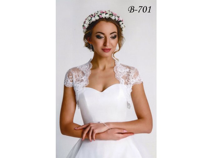 B-701 svadobne bolerko cipkovane