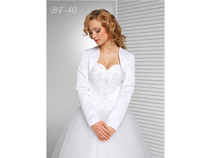BF-40 svadobne bolerko s dlhym rukavom