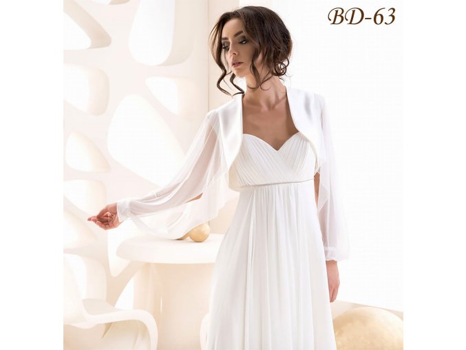 BD-63 svadobne bolerko s dlhym rukavom