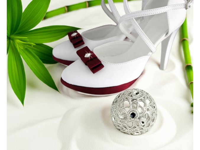 biele svadobne topanky DK 196 45K bordo