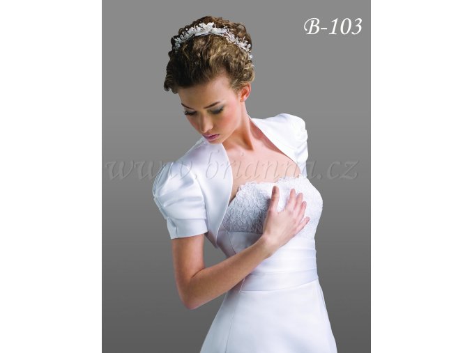 B-103 biele bolerko na šaty