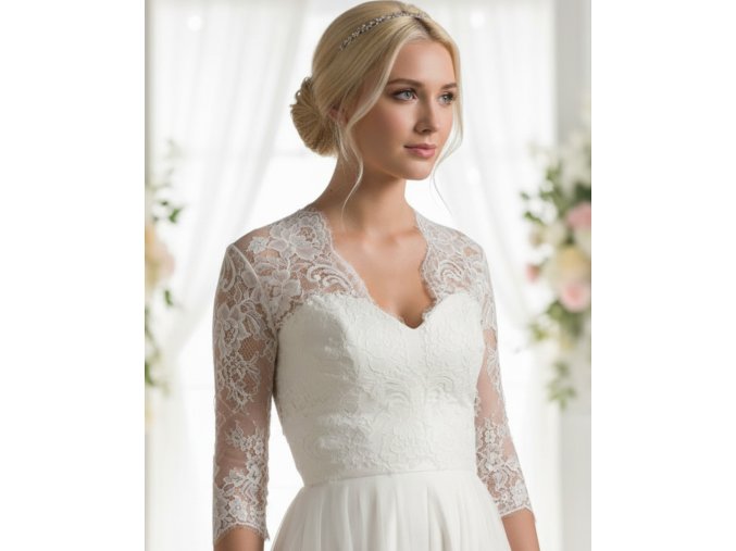 BNK-66 svadobne bolerko cipkovane