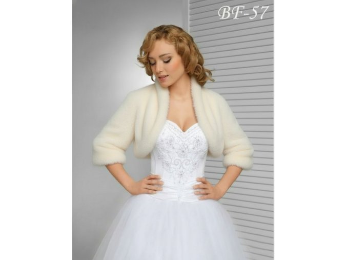 BF-57 smotanový svadobný kožúšok