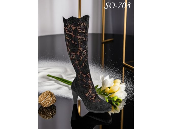 SO-708 čipkové čižmy