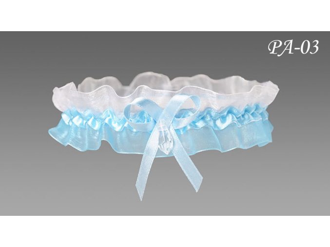 PA-03 modrý podväzok pre nevestu