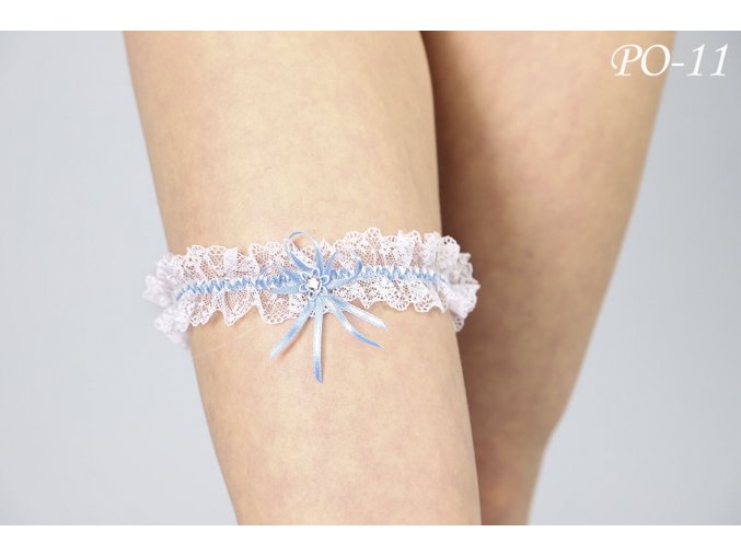 PO-11 modrý podväzok pre nevestu