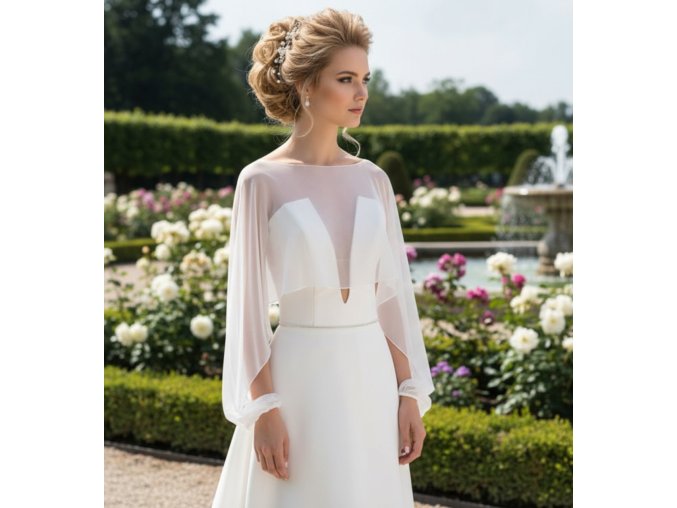 BD-306 pelerina na svadobne saty