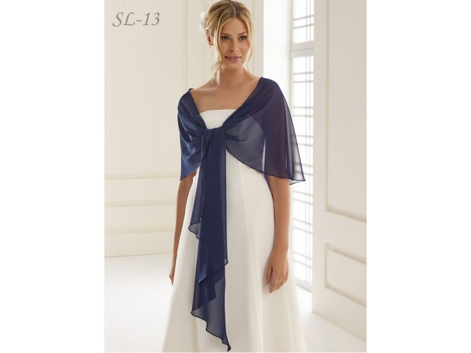 SL-13 modrá štóla na spoločenské šaty