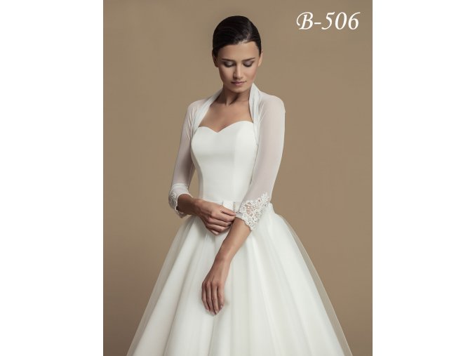 B-506 svadobne bolerko s dlhym rukavom