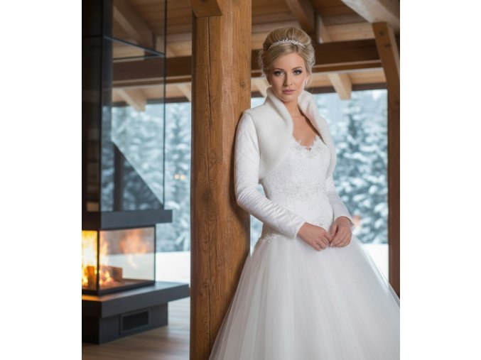 BF-120 svadobne bolerko s dlhym rukavom