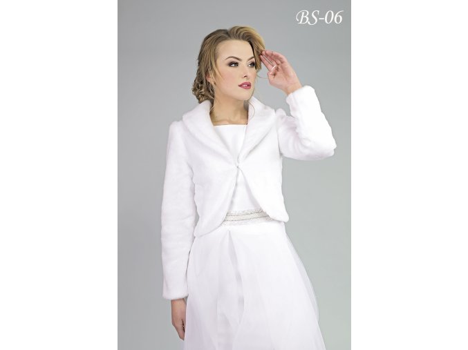 BS-06 biele bolerko na šaty