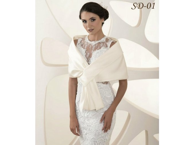 SD-01 saténová šála cez šaty