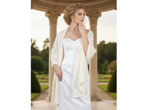 BSP-52 smotanový svadobný šál