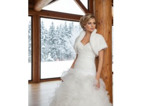 BF-44 kožušinové bolerko smotanové