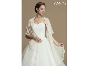 SM-45 šál cez svadobné šaty
