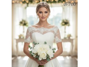 B-700 svadobne bolerko cipkovane