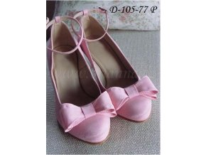 Saténové svatební boty se zapínáním kolem kotníku - světle růžové (Velikost obuvi 42)