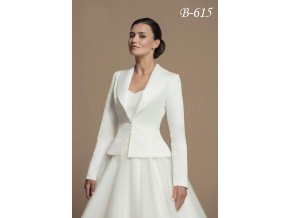 B-615 biely svadobny kabatik