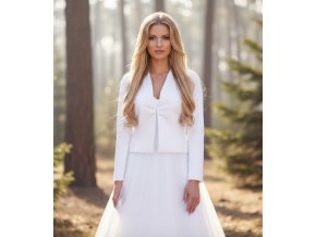 BS-97 biely svadobny kabatik