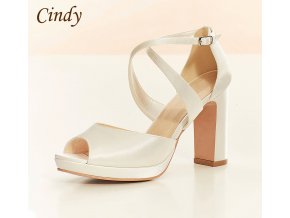 Cindy svadobne sandale na opatku