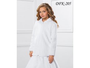 DFK-205 biely detsky kozusik