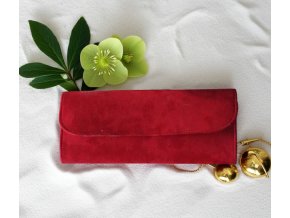 KZ-01-76 červená semišová kabelka
