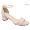 Alice Blush svadobne sandale na opatku