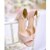 Amelia Blush svadobne sandale na opatku