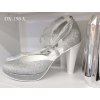 DK-196 strieborne topanky na svadbu