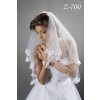 Svatební závoj lemovaný krajkou Z-700 (Barva bílá)