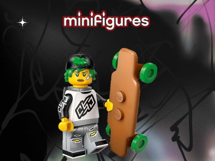 2181 lego minifigurka 27 serie longboardistka