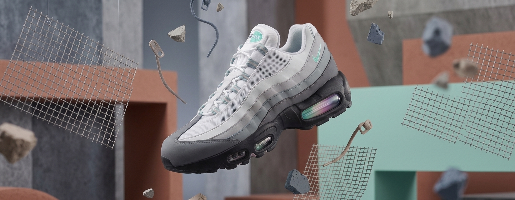 Nike Air Max 95 Big Bubble White Hyper Turquoise Pink Foam