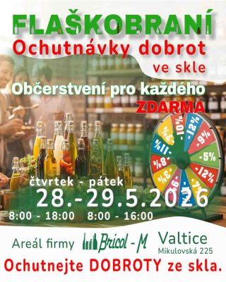 Milí zákazníci, 👋 zveme Vás na oblíbenou zákaznickou akci Flaškobraní, 🍾 která se letos uskuteční už 28.–29. května 2026 📅...