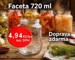 Zásobte se před sezónou výhodně a prakticky. Univerzální sklenici Faceta 720 ml nyní při objednávce celé palety získáte...